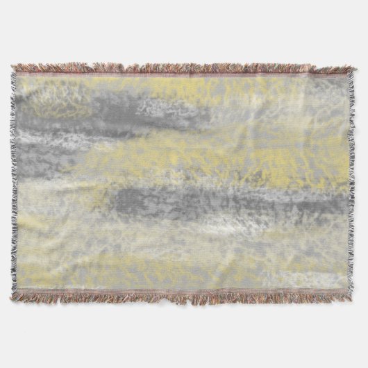 Abstrakte Soft Hues Graugelb Decke (Vorderseite)