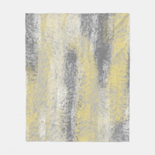 Abstrakte Soft Hues Graugelb Fleecedecke (Vorderseite)