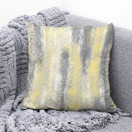 Abstrakte Soft Hues Graugelb Kissen