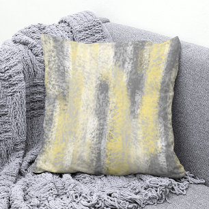 Abstrakte Soft Hues Graugelb Kissen