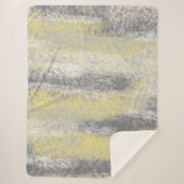Abstrakte Soft Hues Graugelb Sherpadecke (Vorderseite)
