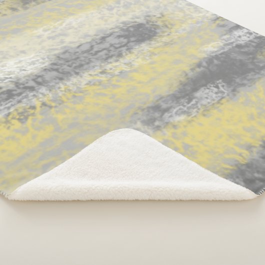 Abstrakte Soft Hues Graugelb Sherpadecke (3/4)