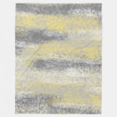 Abstrakte Soft Hues Graugelbe Fleece Blanke (Vorderseite)