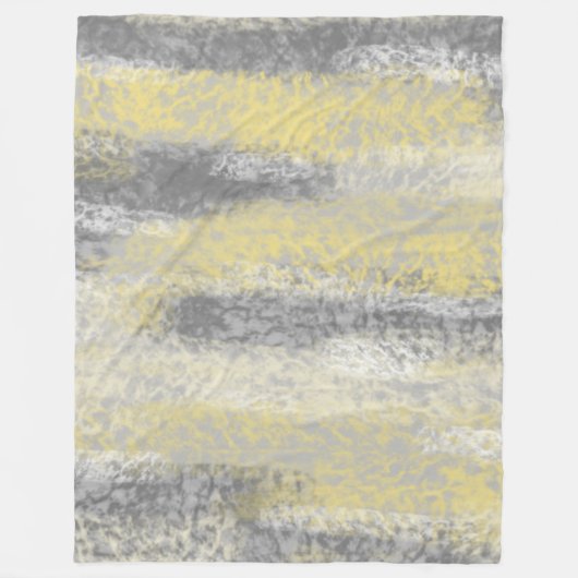 Abstrakte Soft Hues Graugelbe Fleece Blanke (Vorderseite)