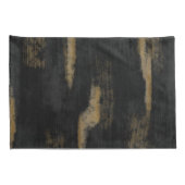 Abstrakte Soft Hues Tief Kohle & Gold Kissenbezug (Rückseite-Rechts)