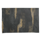 Abstrakte Soft Hues Tief Kohle & Gold Kissenbezug (Vorderseite-Rechts)