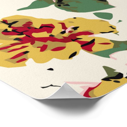 Abstrakte solide Blume, alles über Design Poster (Ecke)