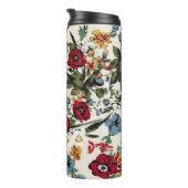 Abstrakte solide Blume, alles über Design Thermosbecher (Nach rechts gedreht)