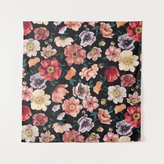 abstrakte, solide Blume, vollständige Anordnung üb Wandteppich (Vorderseite (Horizontal))