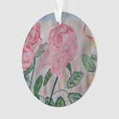 Abstrakte Sommer-Rose Acrylschmuck Ornament (Vorderseite)