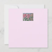 Abstrakte Sommer-Rose Flachgrüßkarte (Rückseite)