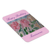 Abstrakte Sommer-Rose Flexible Magnet (Rechte Seite)