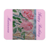 Abstrakte Sommer-Rose Flexible Magnet (Horizontal)