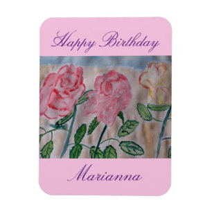 Abstrakte Sommer-Rose Flexible Magnet