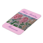 Abstrakte Sommer-Rose Flexible Magnet (Linke Seite)