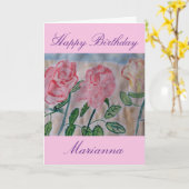 Abstrakte Sommer-Rose Geburtstag Karte (Gelbe Blume)