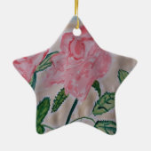 Abstrakte Sommer Rose Keramik Ornament (Hinten)