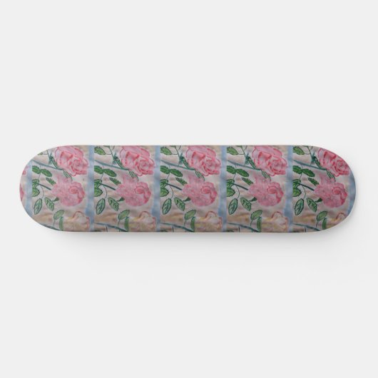 Abstrakte Sommer-Rose Skateboard (Horizontal)