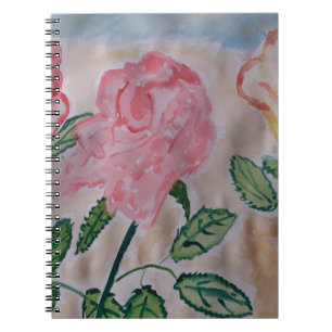 Abstrakte Sommer-Rose SpiralNotebook Notizblock