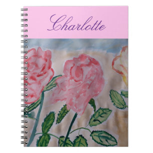 Abstrakte Sommer-Rose SpiralNotebook Notizblock