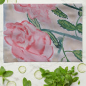 Abstrakte Sommer Rose Teetuch Geschirrtuch (Gefaltet)