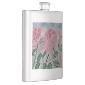 Abstrakte Sommer-Rose Vinyl Classic Hip Flask Flachmann (Rechts)