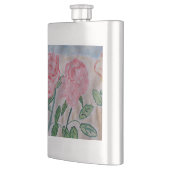 Abstrakte Sommer-Rose Vinyl Classic Hip Flask Flachmann (Links)