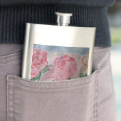 Abstrakte Sommer-Rose Vinyl Classic Hip Flask Flachmann (Beispiel)