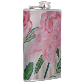 Abstrakte Sommer-Rose Vinyl Wrapped Hip Flask Flachmann (Rechts)