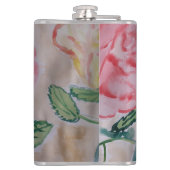 Abstrakte Sommer-Rose Vinyl Wrapped Hip Flask Flachmann (Rückseite)