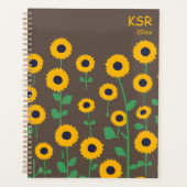 Abstrakte Sommer-Sonnenblumen Planer (Vorderseite)