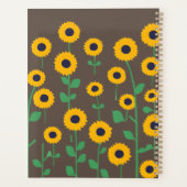 Abstrakte Sommer-Sonnenblumen Planer (Rückseite)