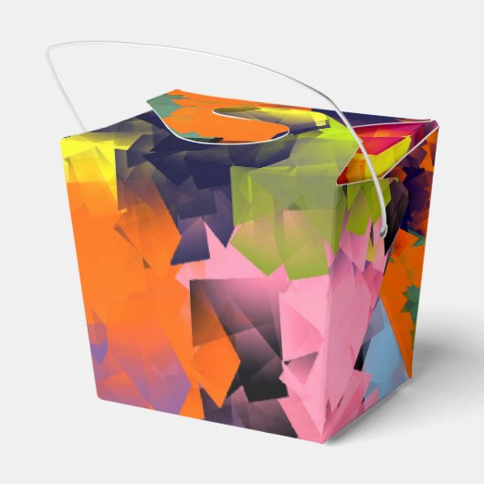 ABSTRAKTE SOMMERBLUME GESCHENKSCHACHTEL (Rückseite)