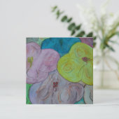 Abstrakte Sommerfloralflatterkarte Karte (Stehend Vorderseite)