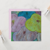 Abstrakte Sommerfloralflatterkarte Karte (Vorderseite/Rückseite Beispiel)