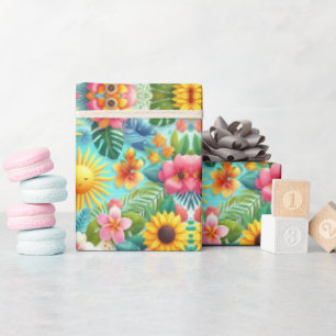 Abstrakte Sommersonne Geschenkpapier