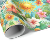 Abstrakte Sommersonne Geschenkpapier (Rolleneckpunkt)