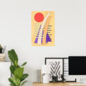 Abstrakte Sonne, Schatten, Reflexionen und Struktu Poster (Heimbüro)