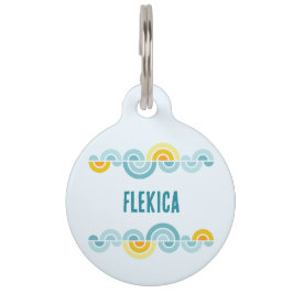 Abstrakte Sonne und Wolken Haustiermarke