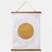 Abstrakte Sonne Wandteppich Mit Holzrahmen (Vorderseite)