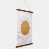 Abstrakte Sonne Wandteppich Mit Holzrahmen (Gewinkelt)