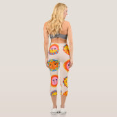 Abstrakte Sonnen: ethnisch nahtlos. Capri Leggings (Rückseite)