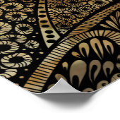 Abstrakte Sonnenaufgangslandschaft Poster (Ecke)