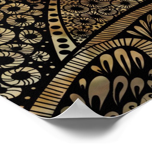 Abstrakte Sonnenaufgangslandschaft Poster (Ecke)