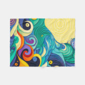 Abstrakte Sonnenbänke Art Illustration Fleecedecke (Vorderseite (Horizontal))