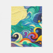 Abstrakte Sonnenbänke Art Illustration Fleecedecke (Vorderseite)