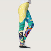 Abstrakte Sonnenbänke Art Illustration Leggings (Rechts)
