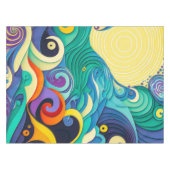 Abstrakte Sonnenbänke Art Illustration Tischdecke (Vorderseite (Horizontal))