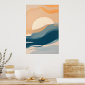 Abstrakte Sonnenbeleuchtung, minimalistischer Sonn Poster (Küche)