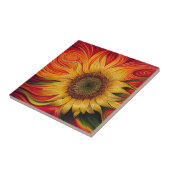 Abstrakte Sonnenblume Fliese (Seite)